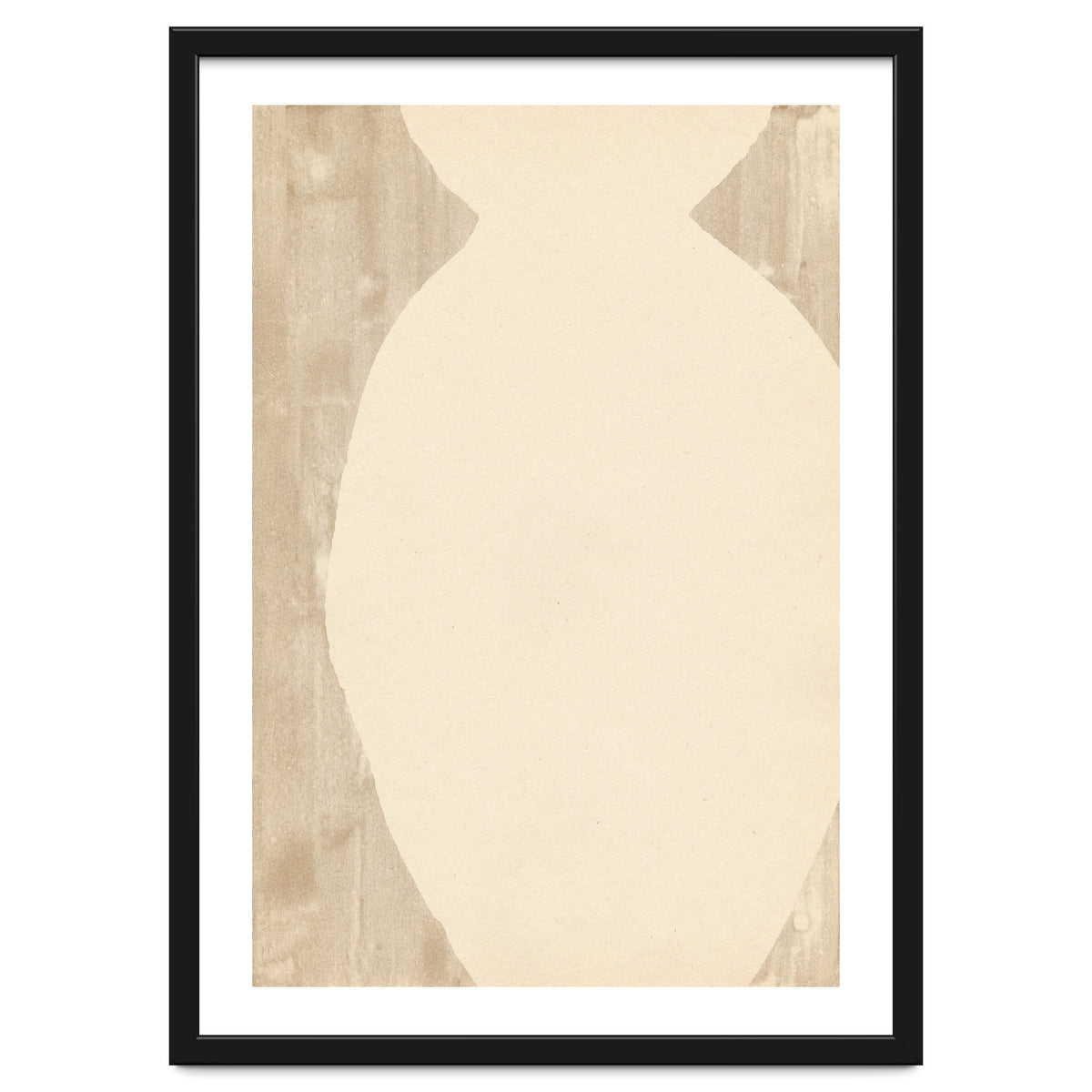 Creame tone vase silhouette