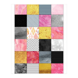 Pink Silver And Gold Quilt Art (Print Only) thumbnail