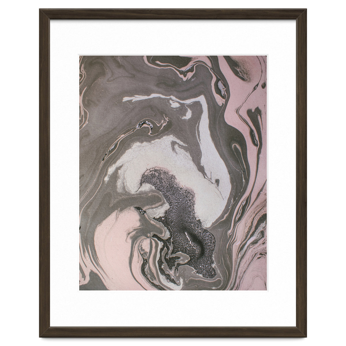 Pink and gray marbled paper