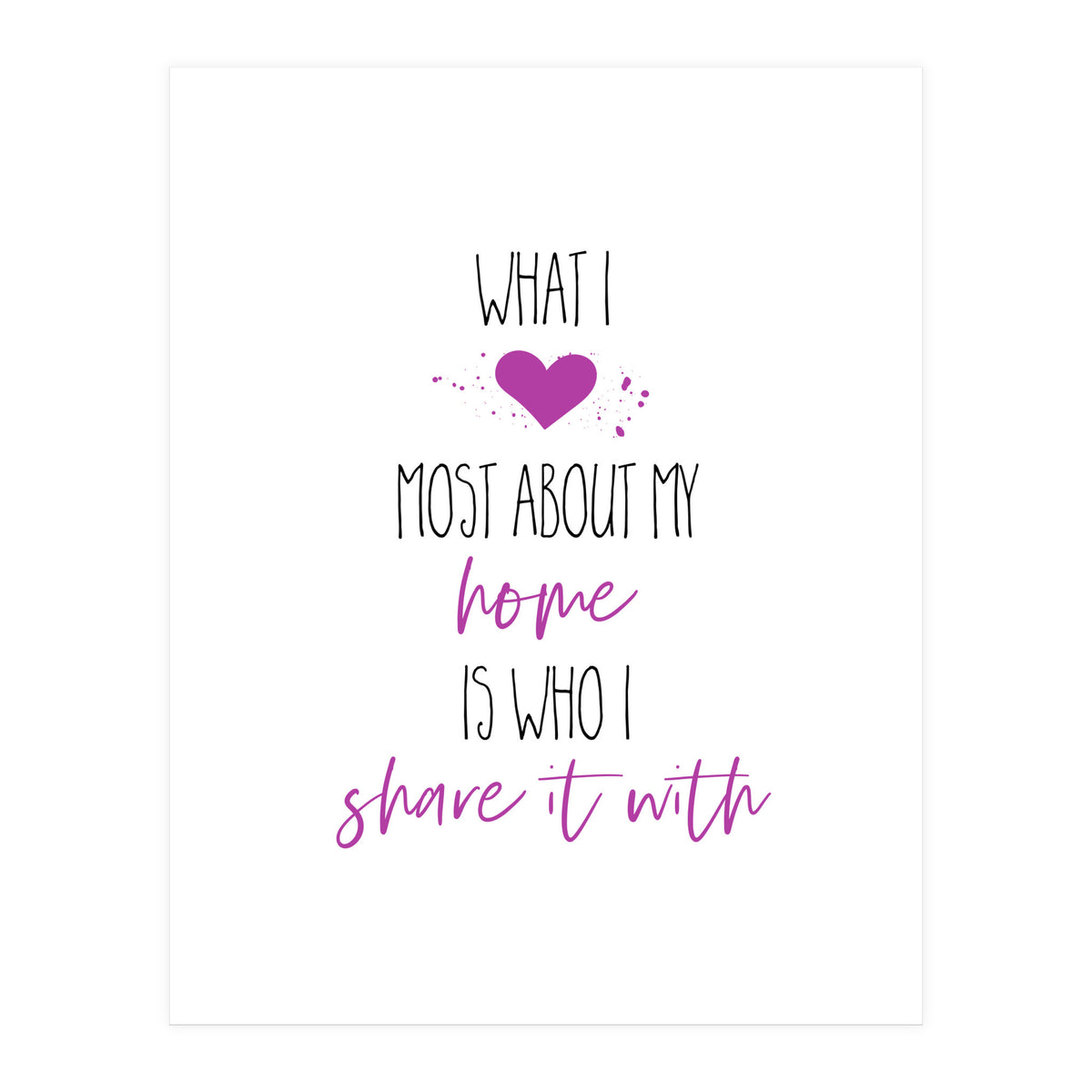 What I love most about my home (Print Only)