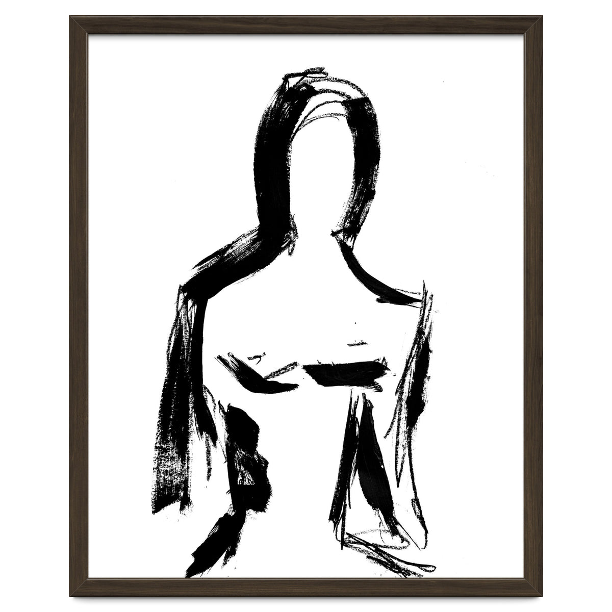 Abstract Monochrome Female Figure
