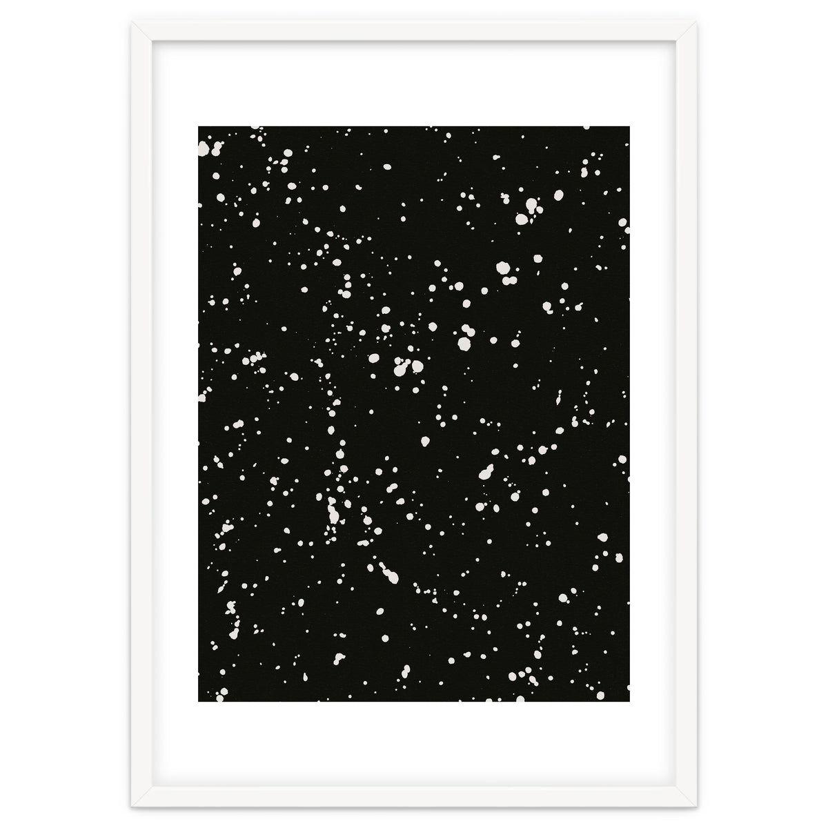 Paint Splatter on Black Background