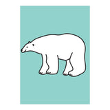 Polar Bear Pattern On a Mint Background (Print Only) thumbnail