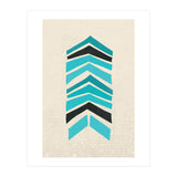 Retro Chevron Print Blue Variation (Print Only) thumbnail
