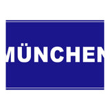 Let`s go to Munchen, Germany! Blue road sign (Print Only) thumbnail