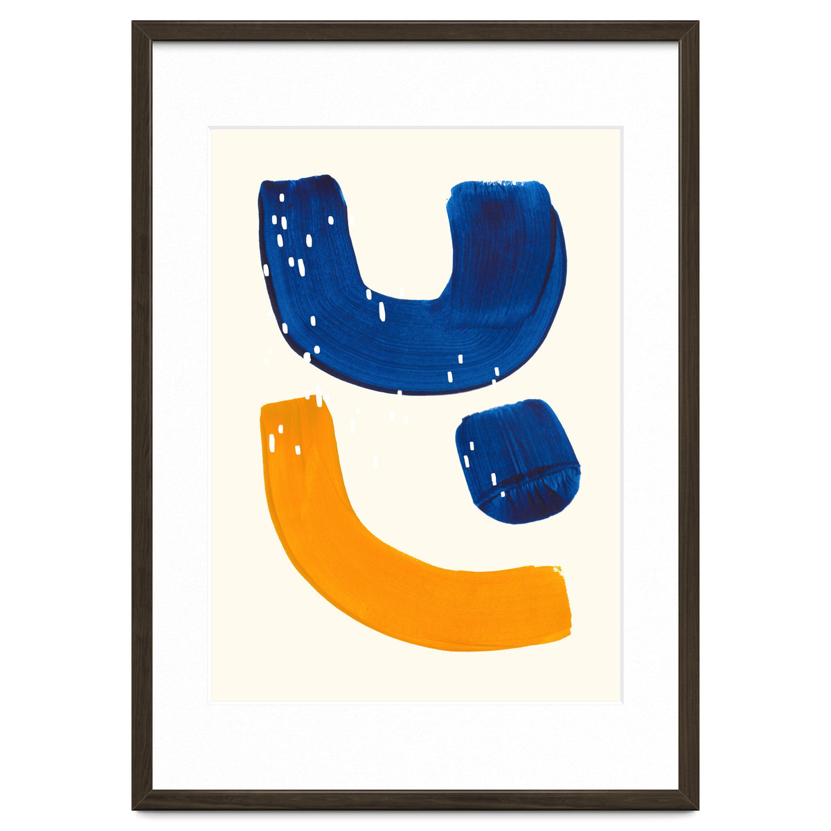 Blue Umbrella For A Yellow Banana