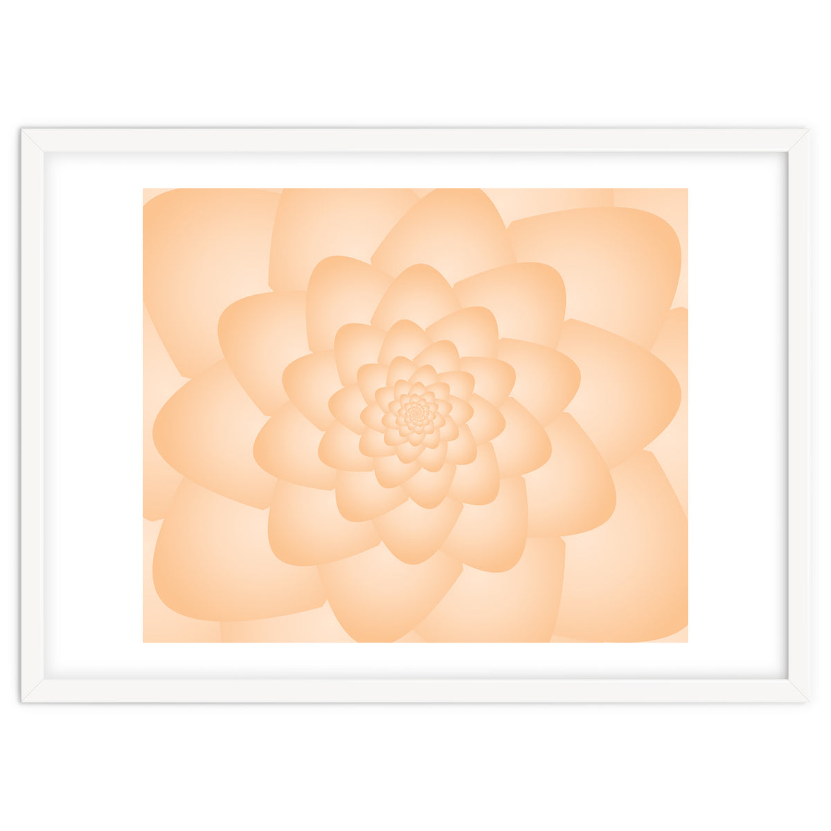 Pastel Colors Flower Pattern Set Orange