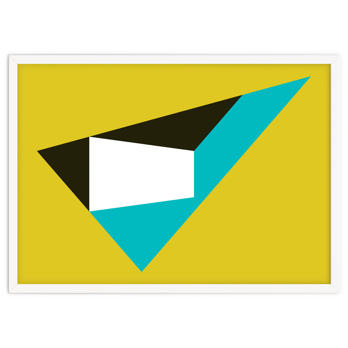 Geometric Shapes No. 39 - mustard & turquoise