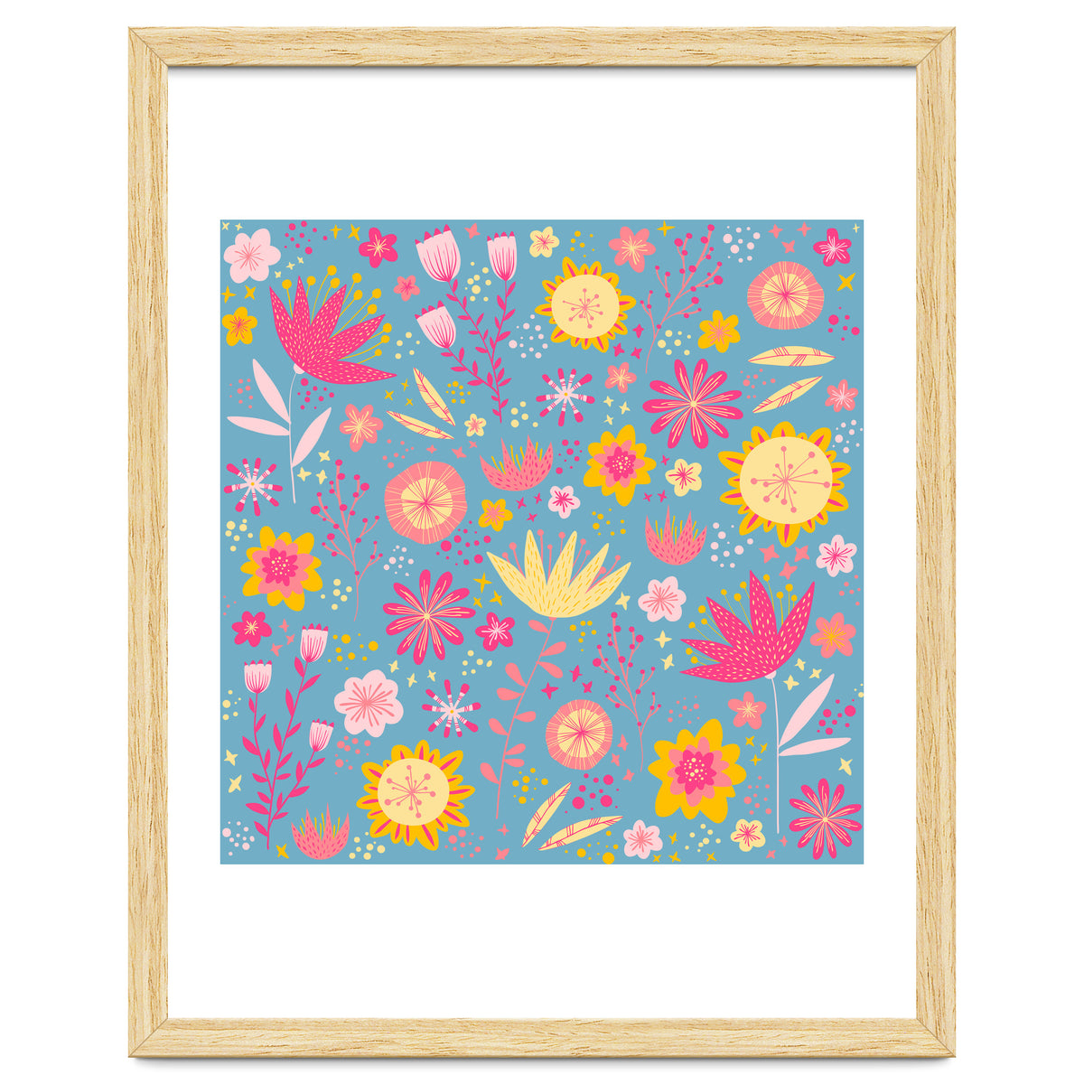 High Summer Flowers Teal