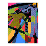 LADIES WEARING YELLOW AND BLUE PATTERNS (Print Only) thumbnail