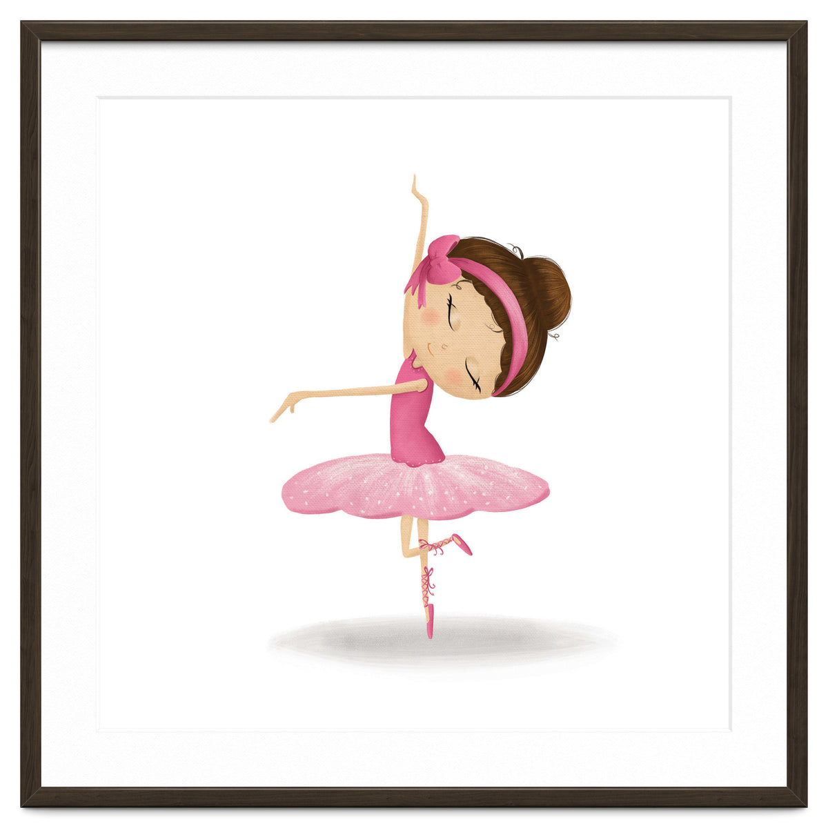 Adorable Twirling Ballerina Nursery Print