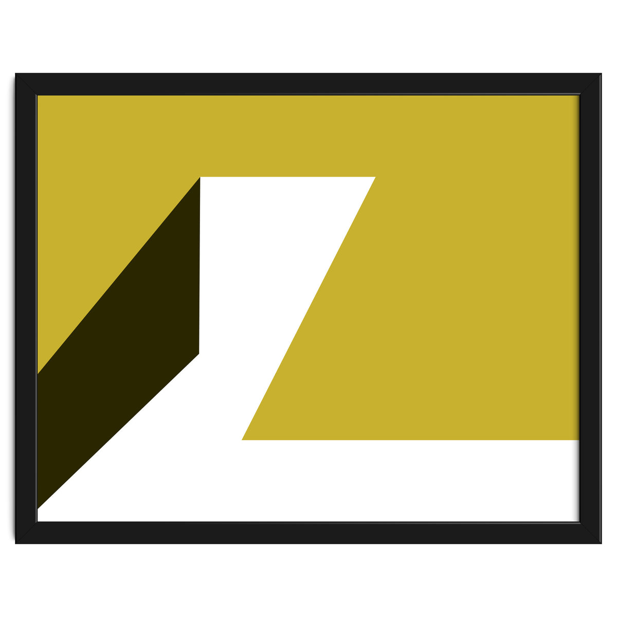 Geometric Shapes No. 78 - mustard, black & white