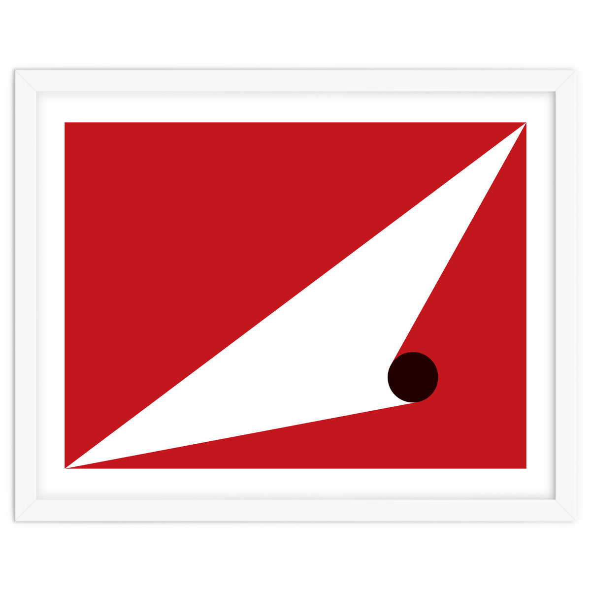 Geometric Shapes No. 71 - red, white & black