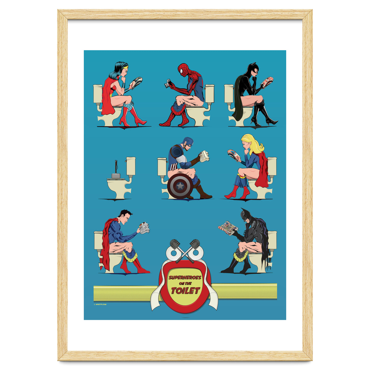 Superheroes on the Toilet, funny poo humour