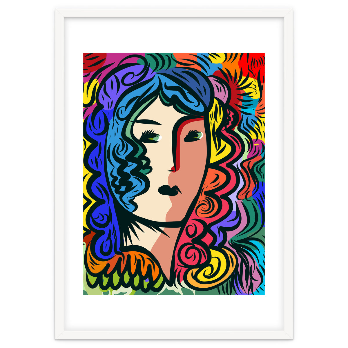 Rainbow Portrait Girl