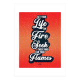 Set Your Life On Fire - Rumi Quote Typography (Print Only) thumbnail