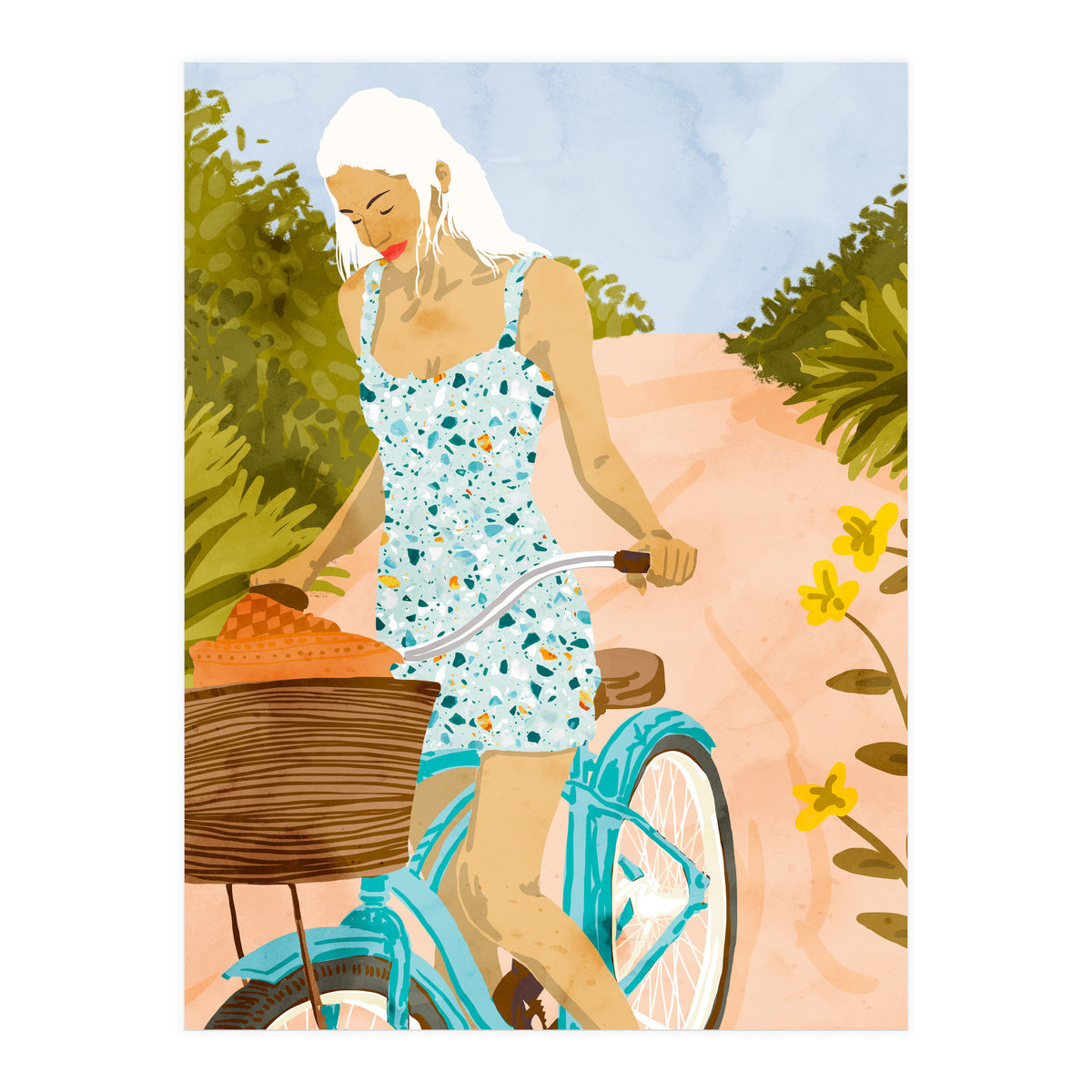 Biking In The Woods (Print Only)