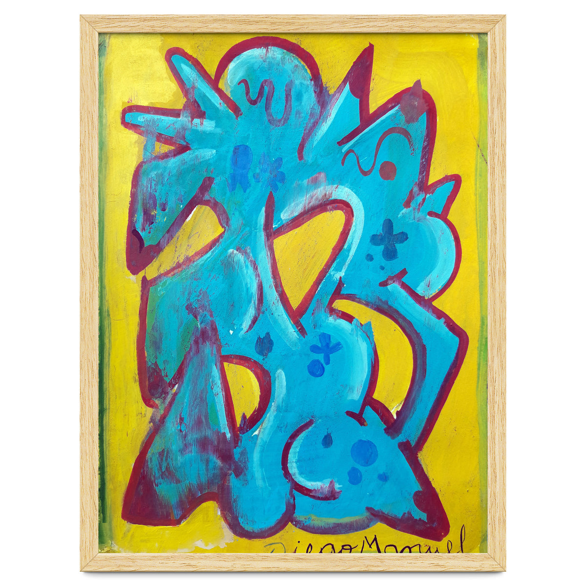 Forma Celeste Sobre Amarillo 4