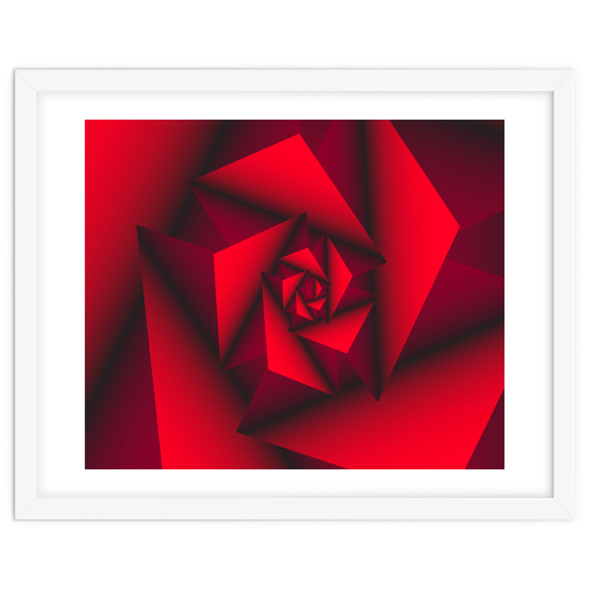 Red Abstract Geometric