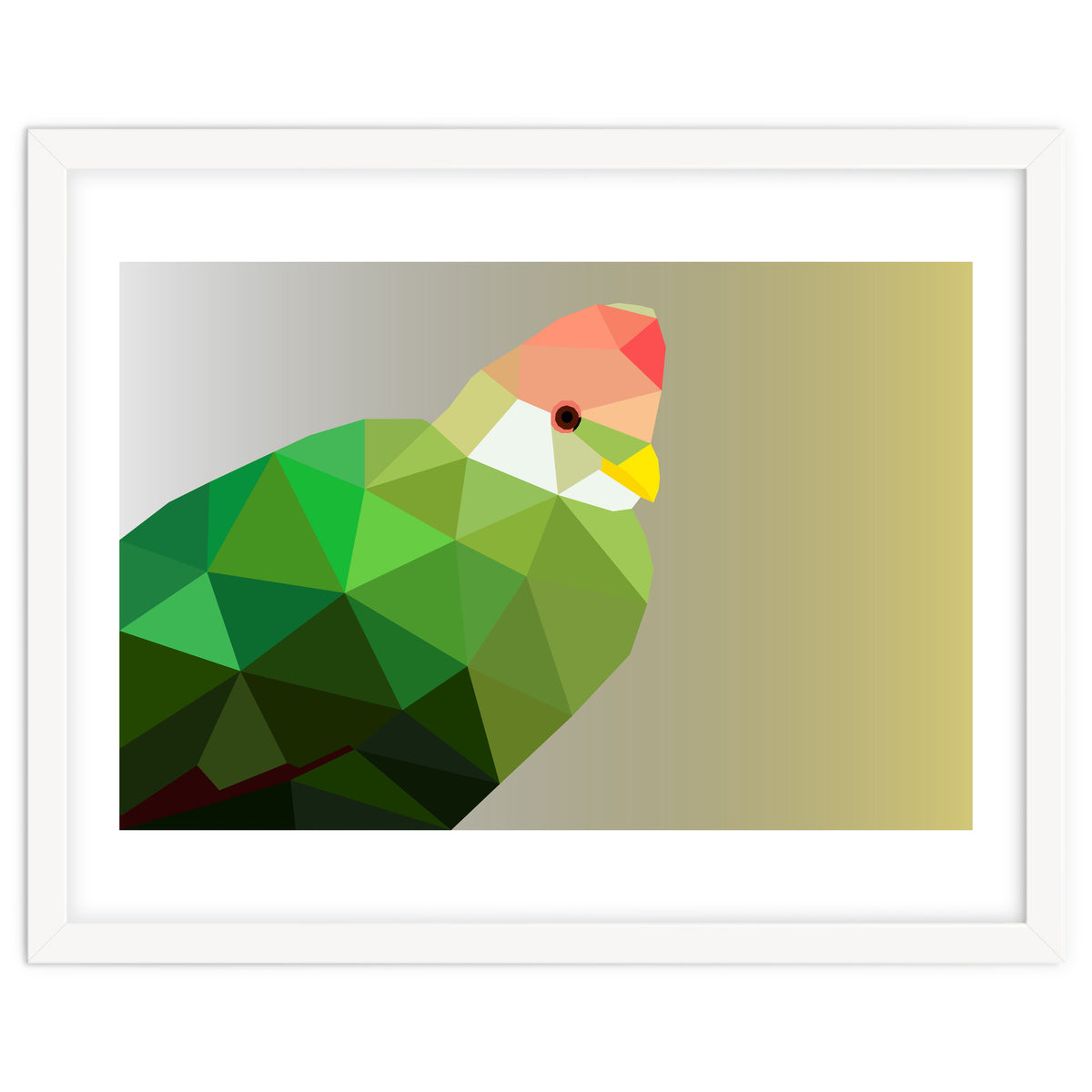 Red Crested Turaco Low Poly Art