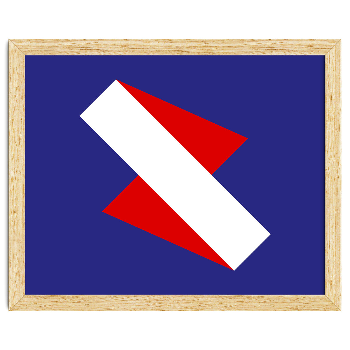 Geometric Shapes No. 68 - red & royal blue