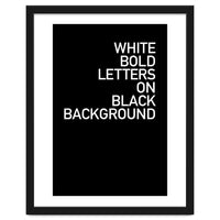 WHITE BOLD LETTERS