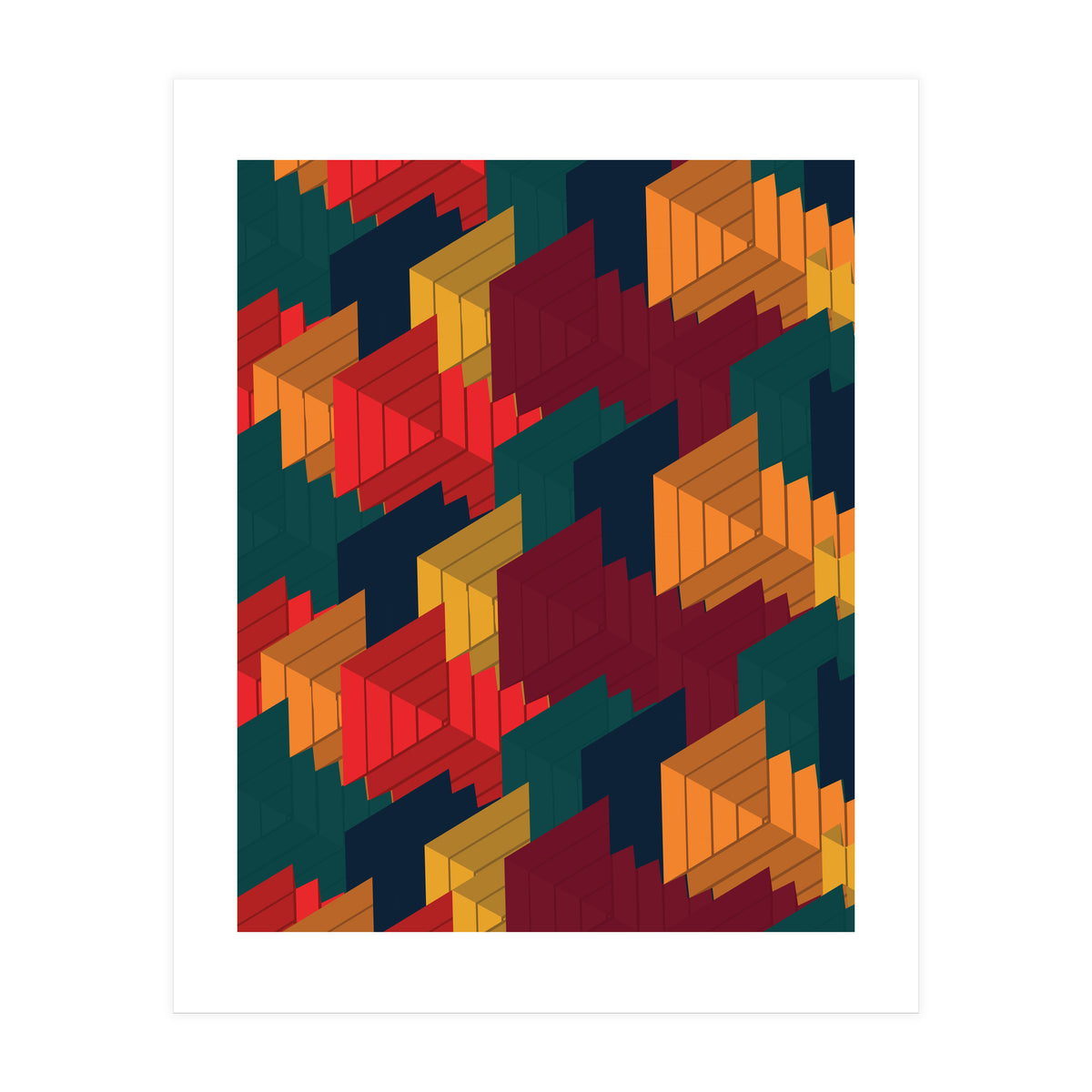 3D X Cube Autumn (Print Only)