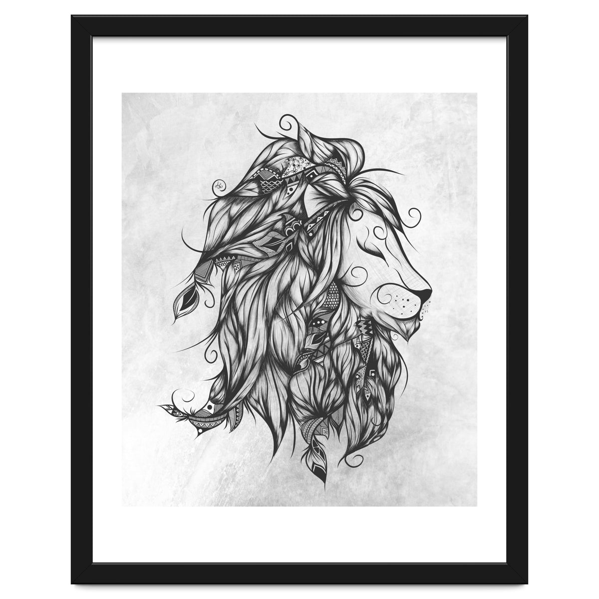 Poetic Lion B&w