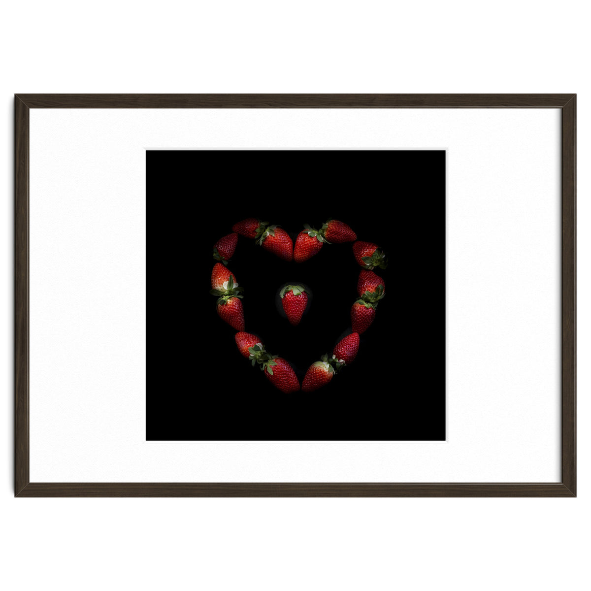 Heart of strawberries