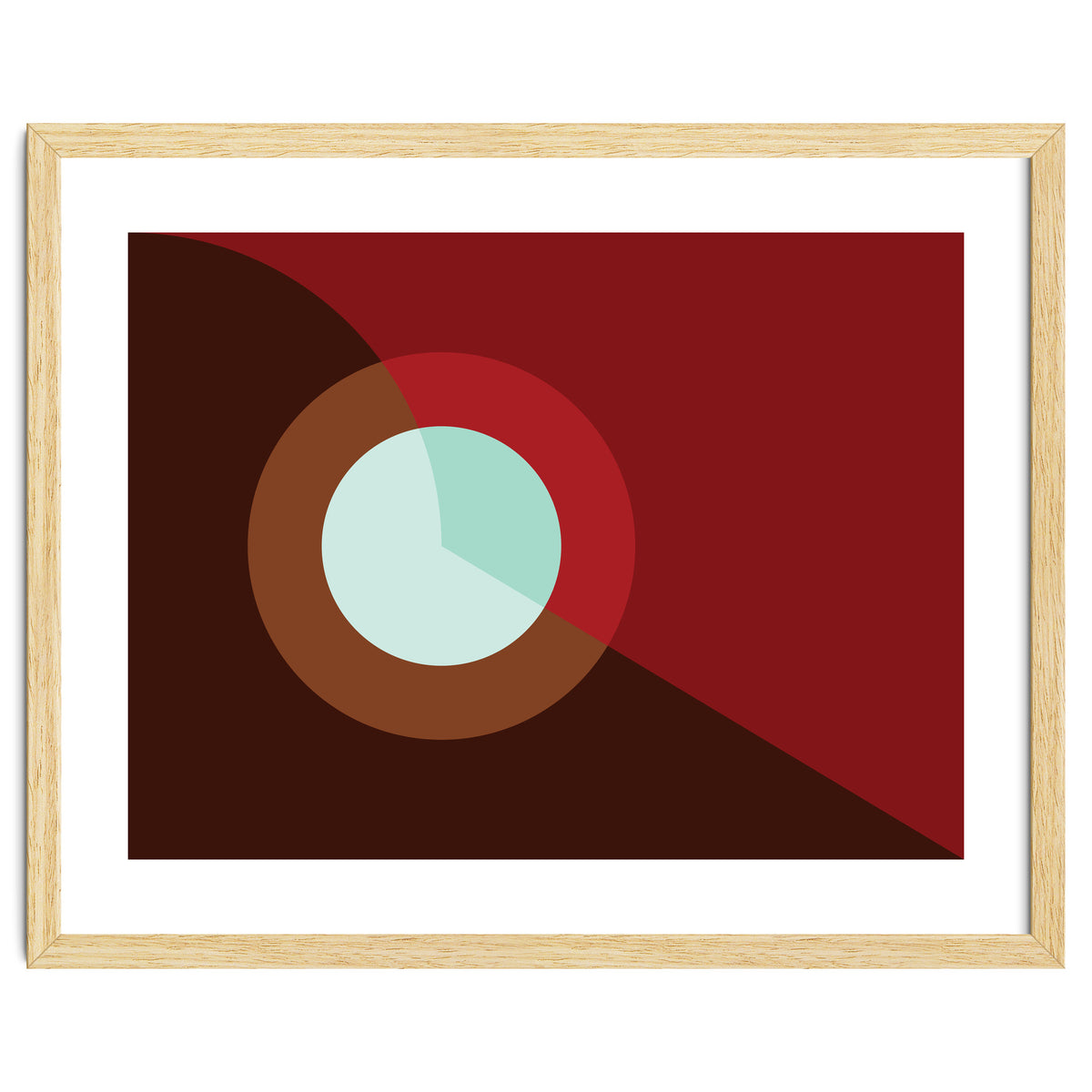 Geometric Shapes No. 2 - deep reds & turquoise