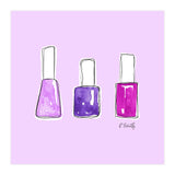 Nail Polish Watercolour | Purple (Print Only) thumbnail