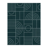 My Favorite Geometric Patterns No.26 - Green Tinted Navy Blue (Print Only) thumbnail