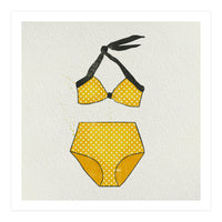 Yellow polka dot bikini (Print Only)
