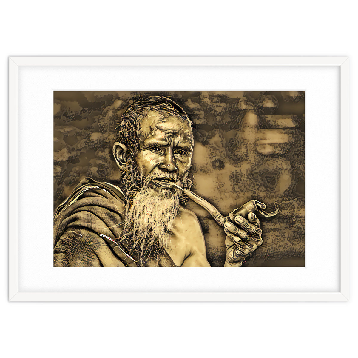 Old Man with Pipe