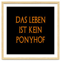 Das Leben Ist kein ponyhof - German sayings