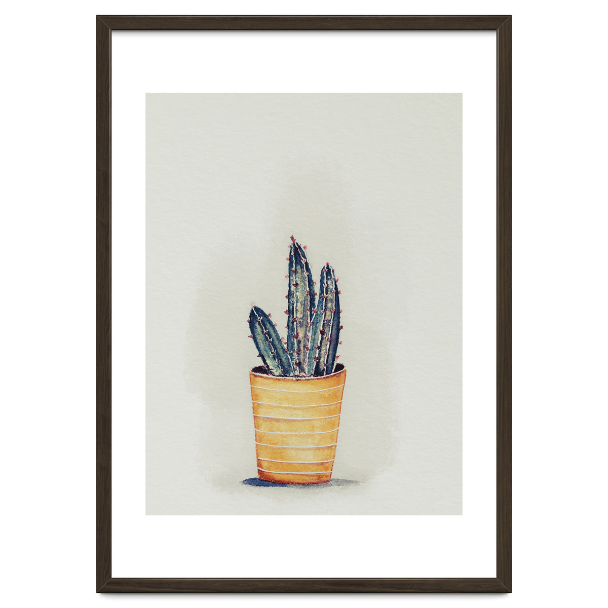 Cactus in yellow pot