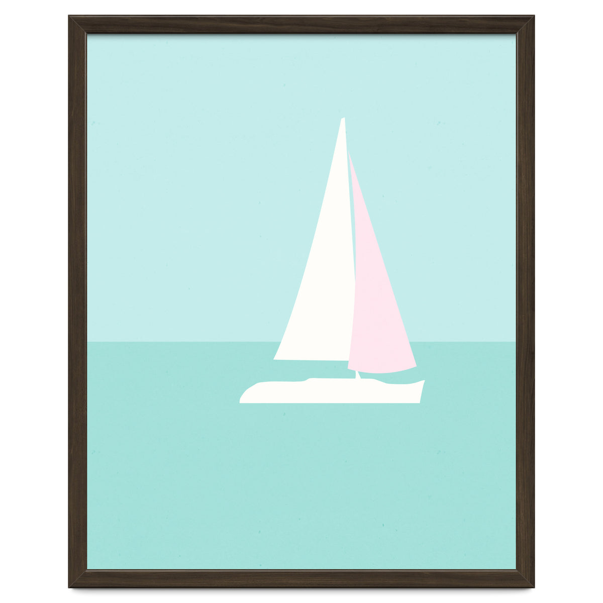 Minimal Sailboat - Turquoise Coast