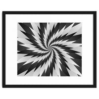 3D Abstract Swirl Monochrome Art