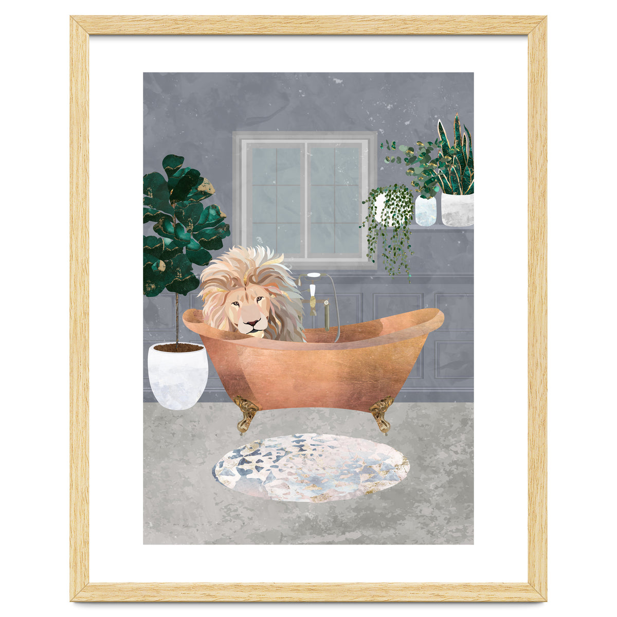 Lux Lion in a copper bath