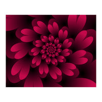 Red Floral Satin  (Print Only)