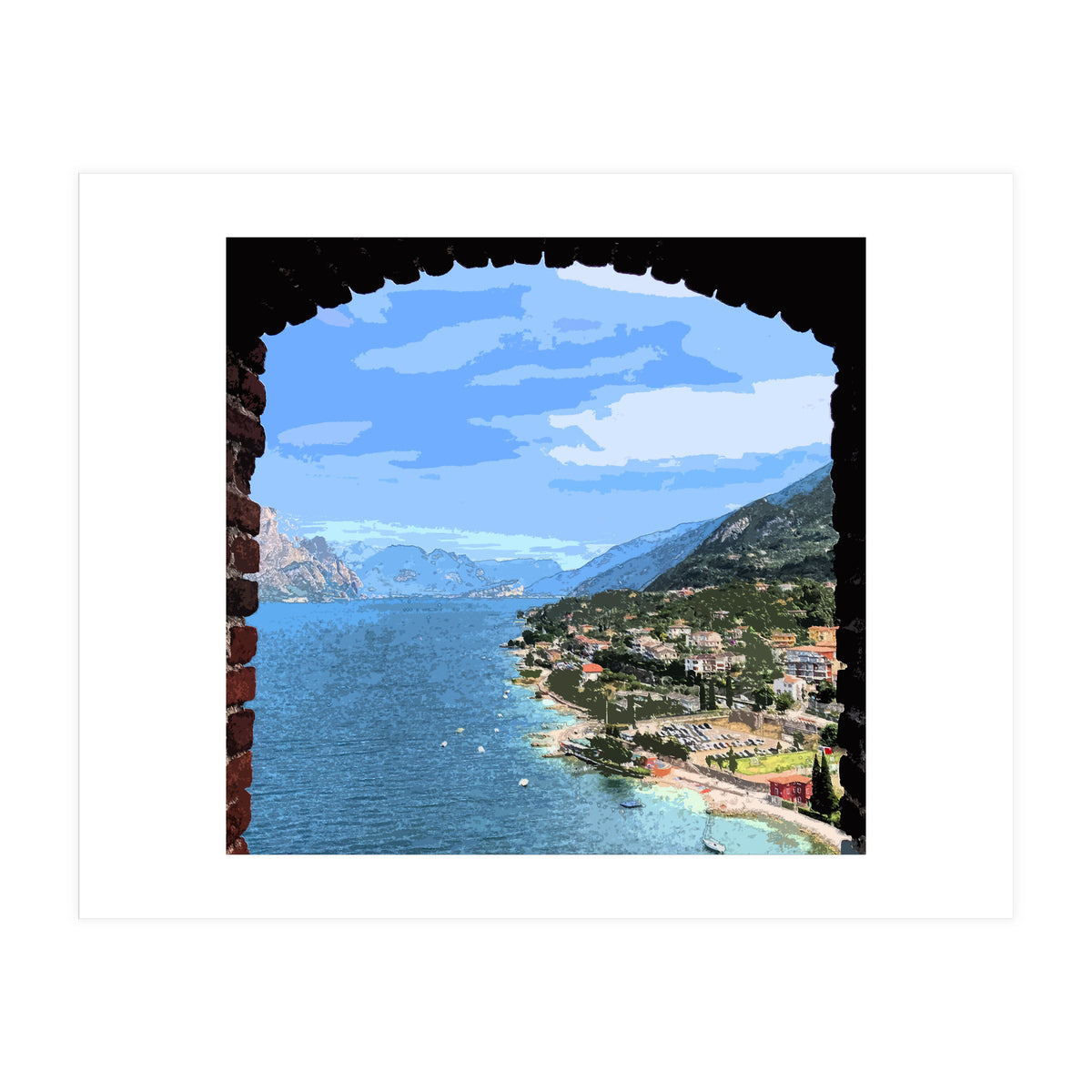 Lake Garda Painted (Print Only)