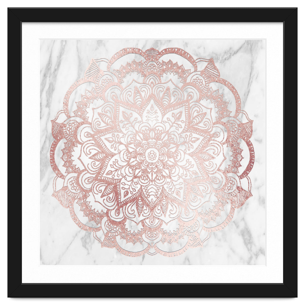 Rose Gold Mandala Star