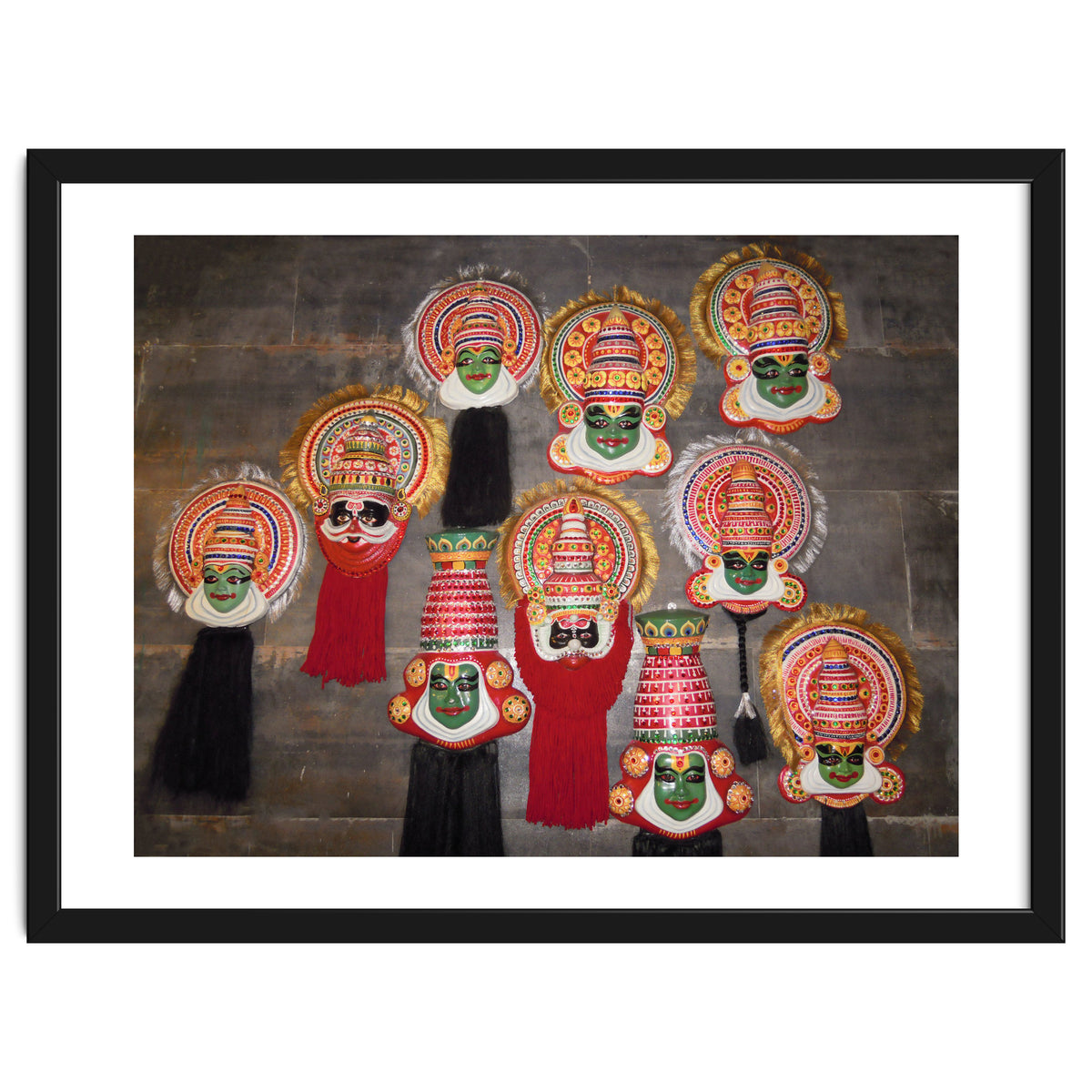 Mask On The Wall - Kathakali Face