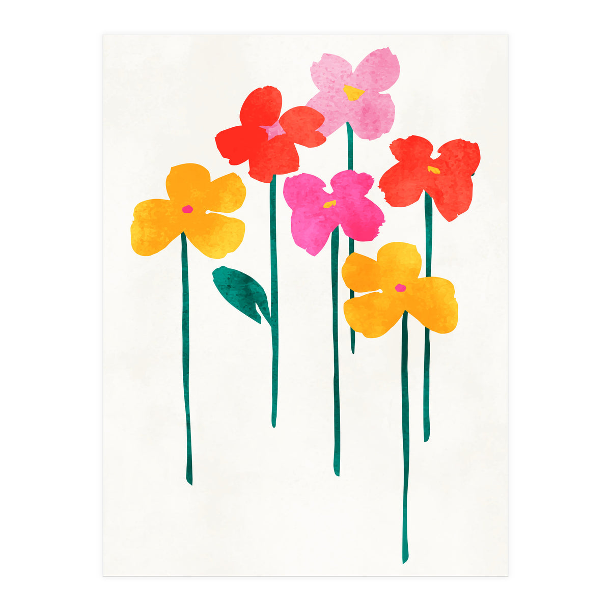 Little Happy Flowers (Print Only)