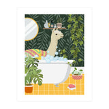 Llama Bathing  (Print Only) thumbnail