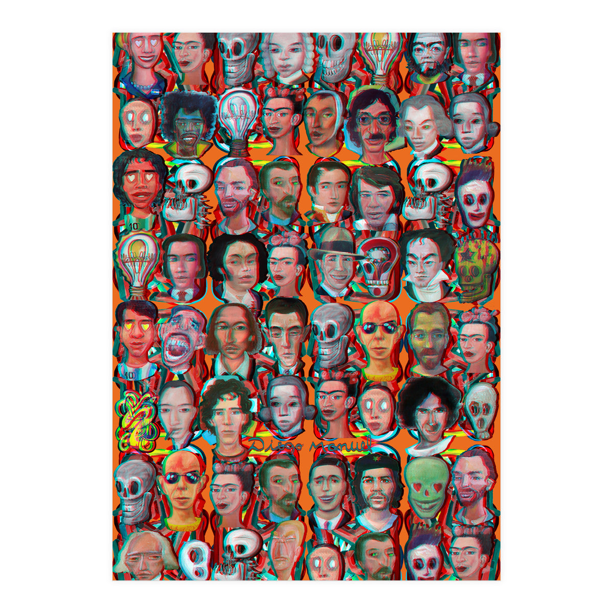 Formas 14 34 3d And Retratos 4 (Print Only)