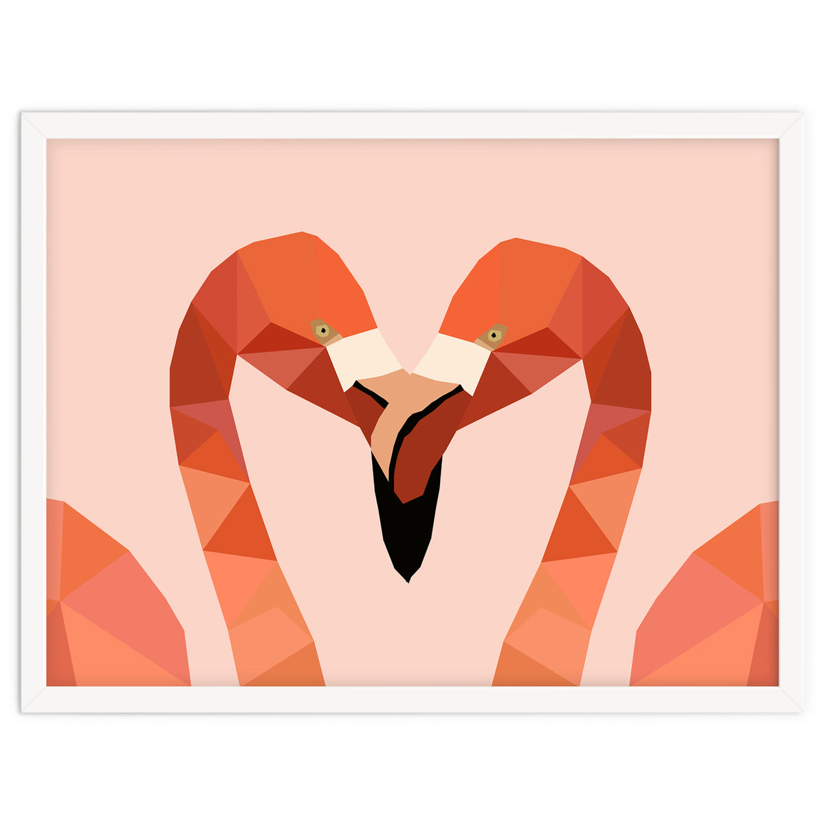 Flamingo Bird Low Poly Art