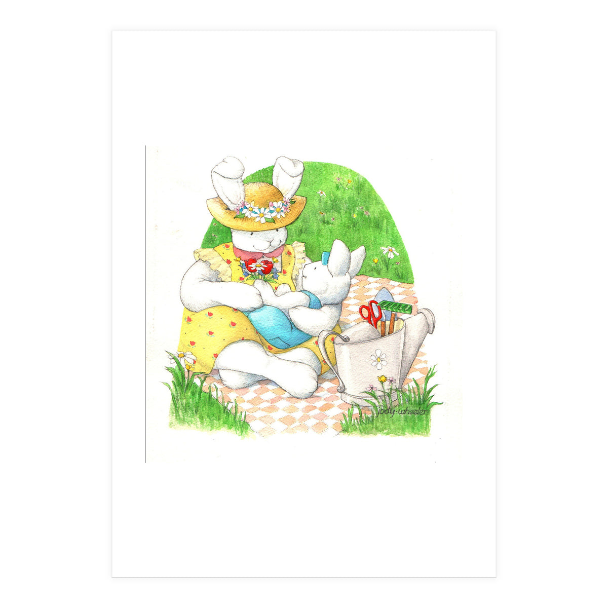 Momma Bunny & Baby (Print Only)