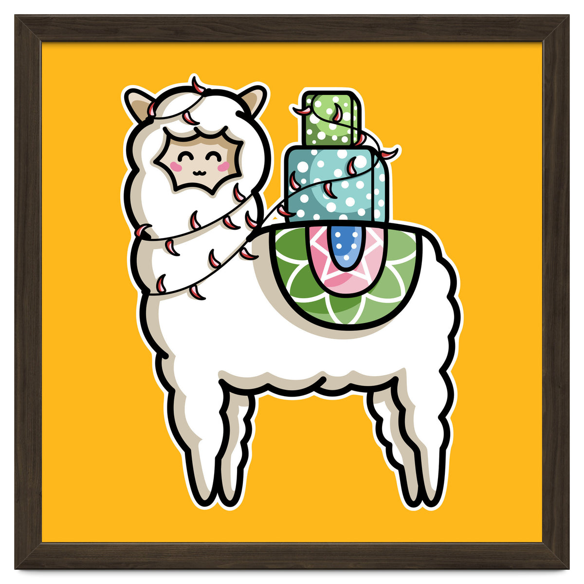 Kawaii Cute Gift Carrying Llama