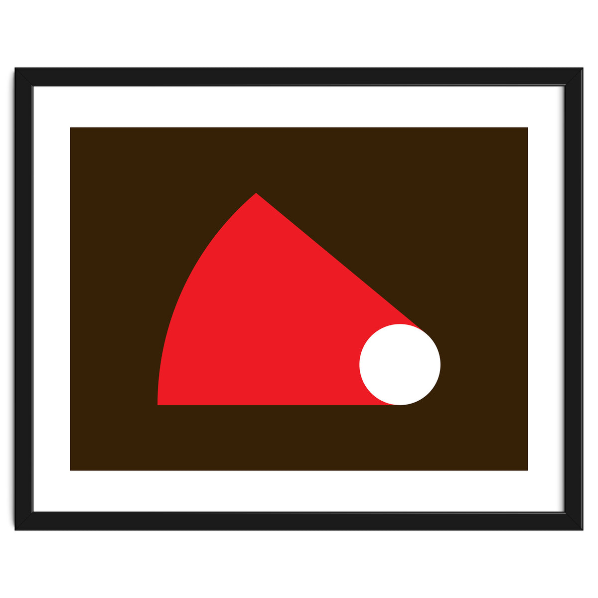 Geometric Shapes No. 51 - red & brown